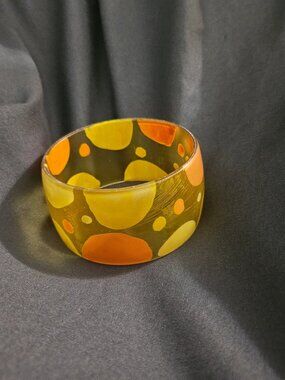 Bangle bracelet, plastic, 60's